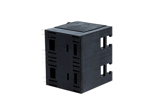 2X2 Port Rj45 Ethernet Jack With LED Y/G Side Entry Unshielded TM5JC822SX111