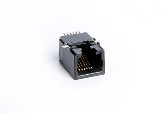 6 PIN Rj11 Modular Jack Black Unshielded Plastic Housing FR52 UL94V-0 Right Angle TM56S511SXX41