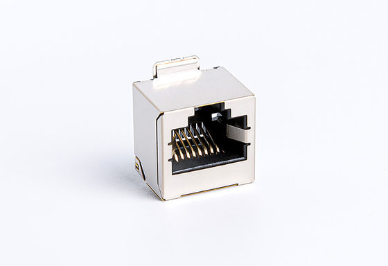 Modular SMT RJ45 Jack Without Integrated Transformer Magnetics 180° Orientation Top Entry
