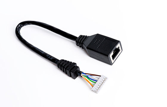 8P8C Shielded RJ45 Patch Cable / Ethernet Rj45 Patch Cord Black Color