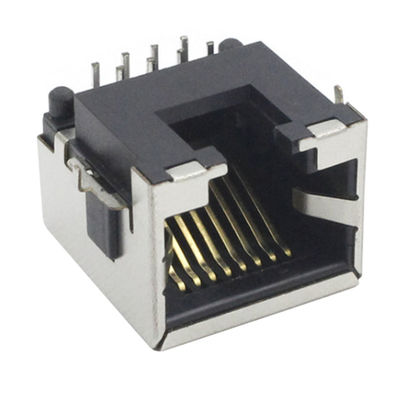 90 Degree RJ45 Female Adapter With Sink Plate 8.6 Single Port Shielding On