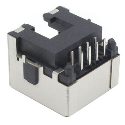 90 Degree RJ45 Female Adapter With Sink Plate 8.6 Single Port Shielding On