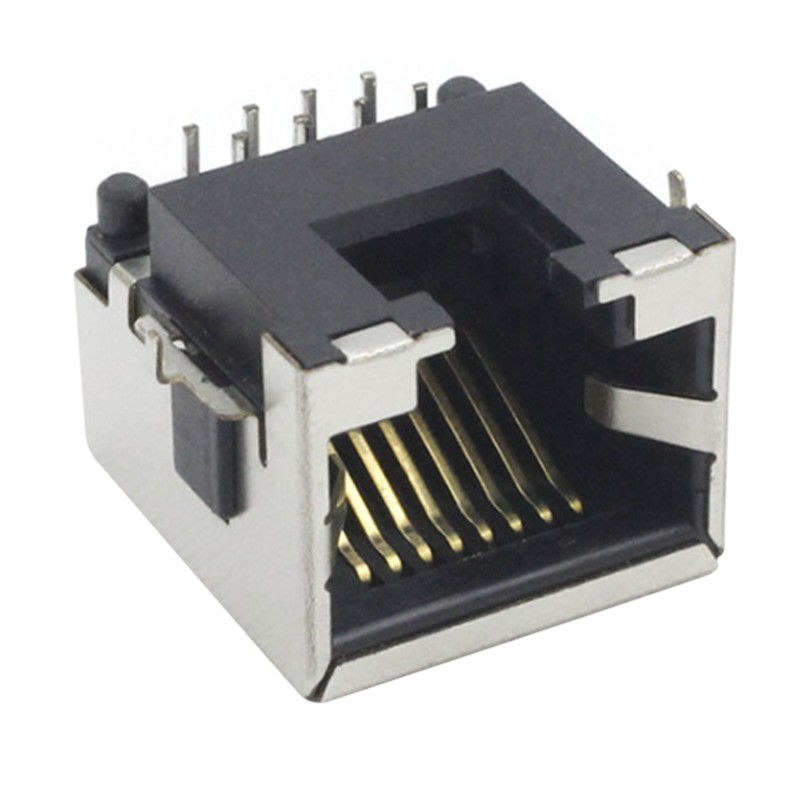 90 Degree RJ45 Female Adapter With Sink Plate 8.6 Single Port Shielding On